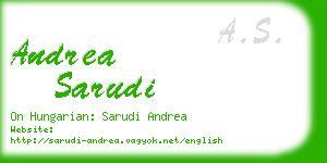 andrea sarudi business card